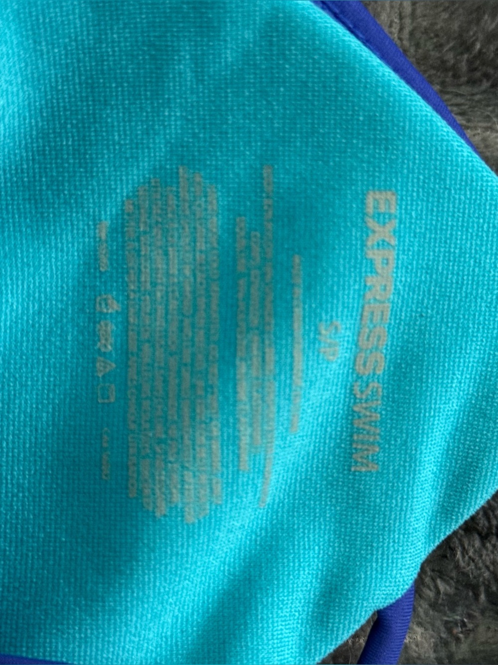 2/$20 Express Small Blue Strappy Bralette Swim Swimsuit Top - Women (B3) - Picture 4 of 5